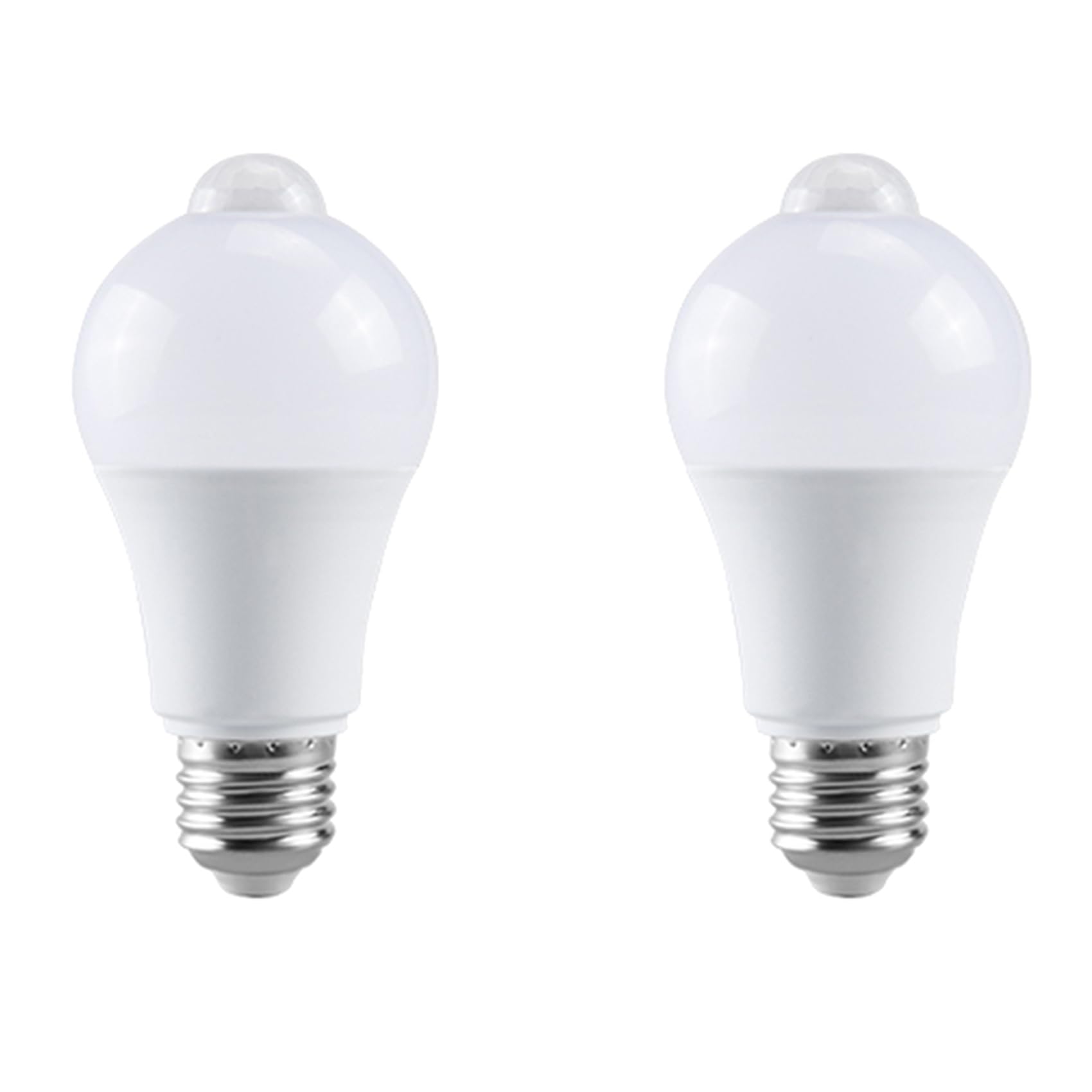 Vjsujehgy 2X 85-265V E27 PIR Motion Sensor Lamp 12W Bulb with Motion Sensor Infrared Motion Detector Security Light White Light