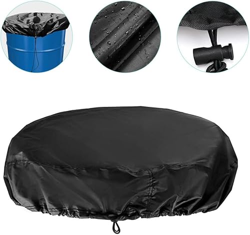 Miniatura 5 de Yardwe Cubiertas de sellado de tapa de cubo de agua para latas de agua de 55 galones, cubierta de tambor de galón, cubierta de cubo, tela Oxford,