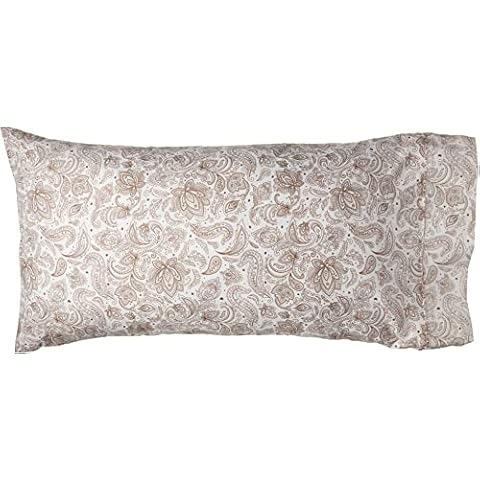 Valerian Paisley Printed Pillowcases 2-Piece Set Egyptian Quality 1500 Thread Count Timeless Classic Designs Soft and Smooth Weave, Wrinkle Resistant, Paisley King Pillowcase, Taupe Cover