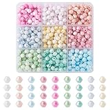 Beadthoven 648pcs 6mm Faceted Bicone Glass Beads Pastel Color Briolette Crystal Beads Small Loose AB Color Opaque Gem Spacers Bulk with Box for Bracelets Jewelry Making Necklace DIY Crafts Supplies