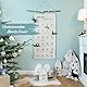 Papierdrachen Adventskalender 2024 aus Stoff zum Befüllen - ein Lichtlein brennt - hochwertig bestickt - Stoffbeutel zum selber Dekorieren - Geschenksäckchen - wiederverwendbarer Wandteppich Set Nr 31