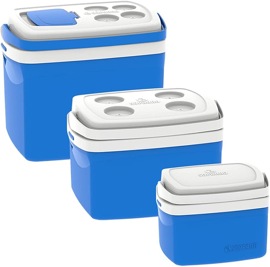 Combo Caixa Térmica Tropical 32L/12L/5L, Soprano, 0700, Azul