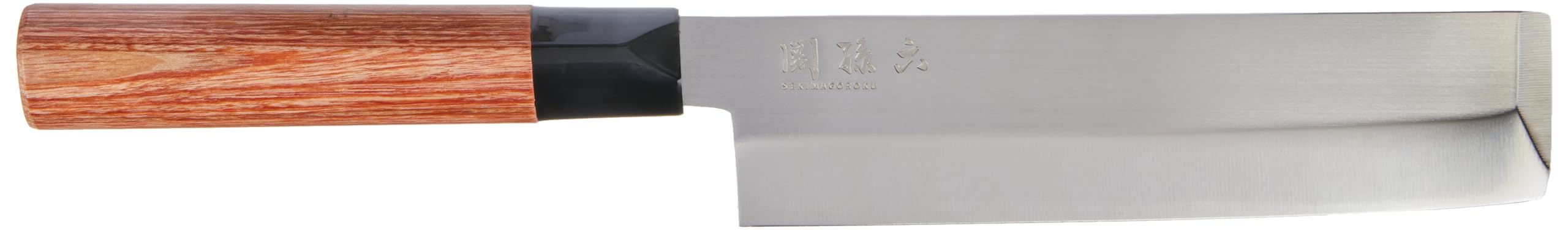 KAI Seki Magoroku Usuba en bois de séquoia 17,0 cm - acier inoxydable au carbone 1K6 avec 57 (±1) HRC - lame polie brillante - bois de pakka de séquoia - fabriqué à la main au Japon
