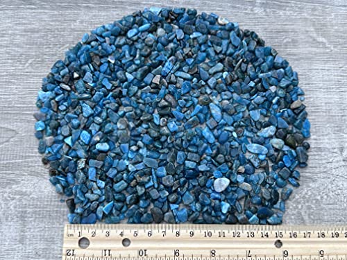 Image of GAF TREASURES 2 oz Lot Natural Apatite Semi Tumbled Gemstone Chips, Crushed Mini Crystals, Undrilled Crystal Chips (Apatite)