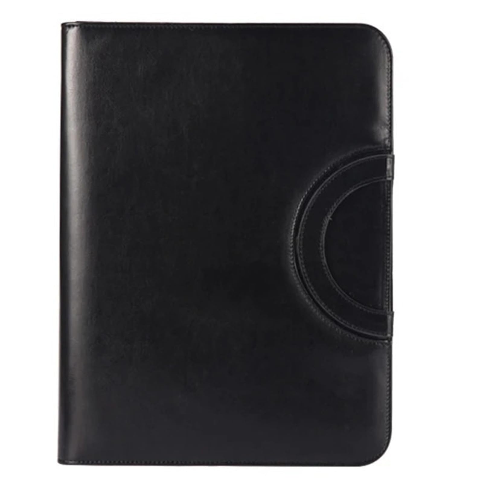 Documenti in pelle Cartella portadocumenti con cerniera in pelle PU A4 valigetta portatile for la gestione aziendale e scolastica(Black)