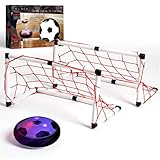 The Black Series Hover Air LED Soccer Game Set with 2 Goals, Kids Fun Sports Gaming Set, Toys for Boys, Girls Hover Toy with Foam Bumper for Indoor/Outdoor Play at Night