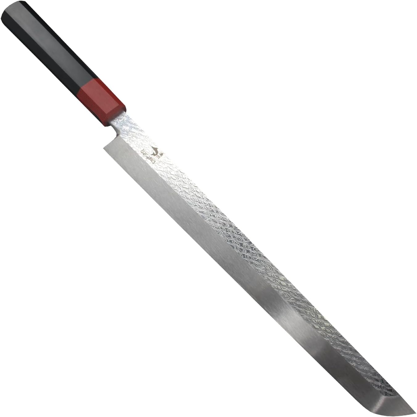 先丸 本焼包丁 反り有り 刃渡り 尺一 鏡面 鞘 丸刃 包丁