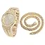 Gold Plated Watch Necklace Set