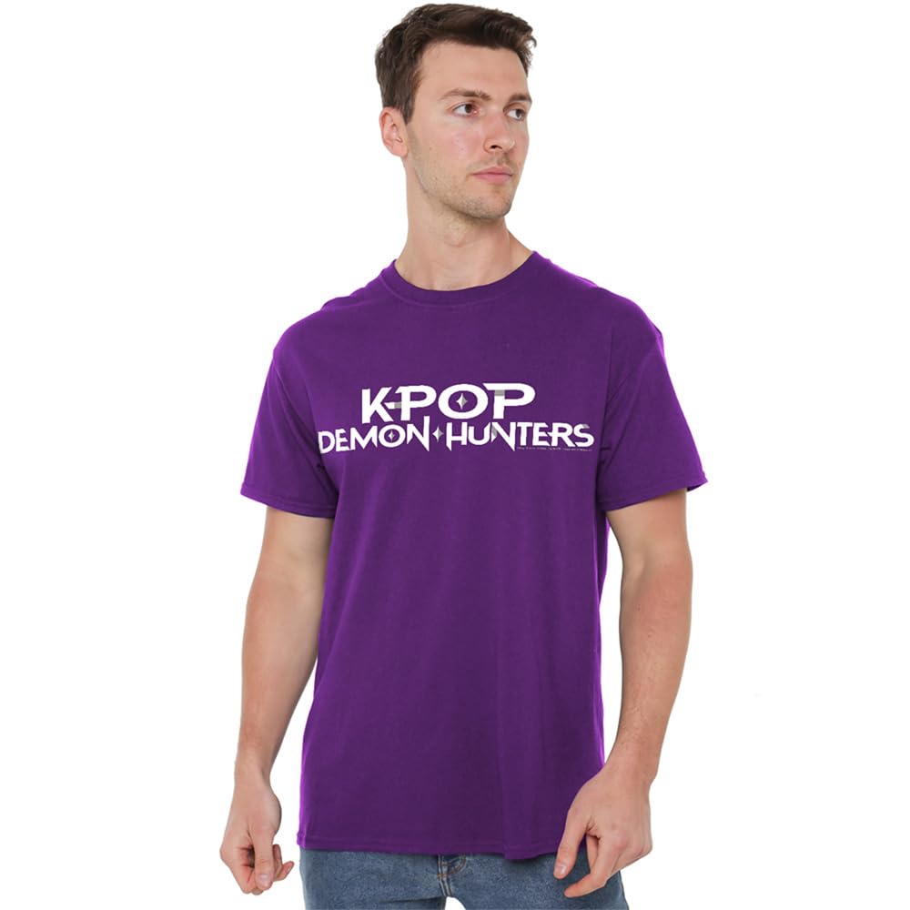 Netflix - Licensed T-Shirt - Kpop Demon Hunters Logo - 2XL - Purple