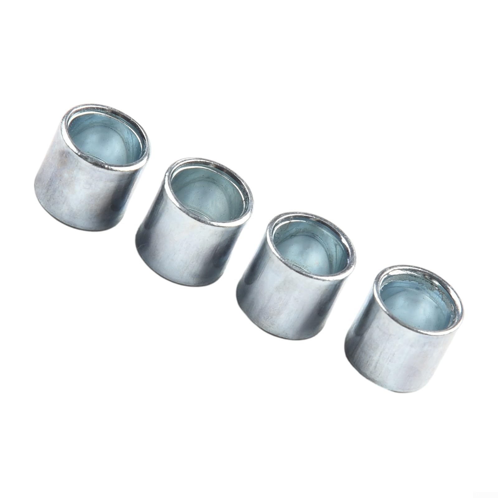 Lot de 4 ou 8 entretoises de roulement en alliage de 10 mm pour roues de skateboard, scooter et patins à roues alignées – Diamètre intérieur de 8 mm, construction en acier, lot de 4 ou 8 (argenté)