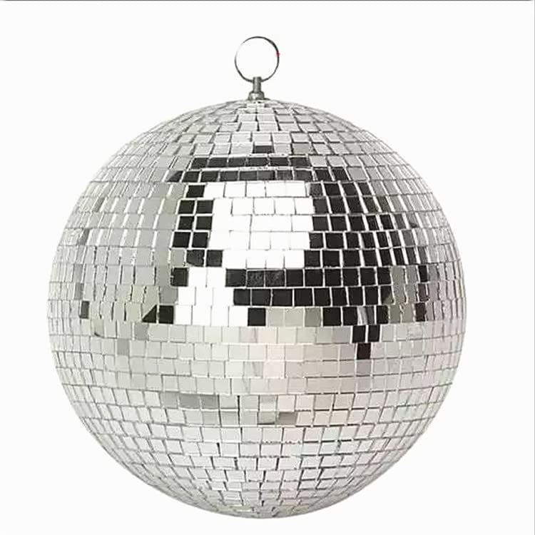 Bola espejada plateada de 8 pulgadas (20 cm), ligera, para fiestas, discotecas, decoración de hogar y festivales miniatura 5
