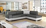 sofas rinconeras grandes Combinación de tela y piel sintética