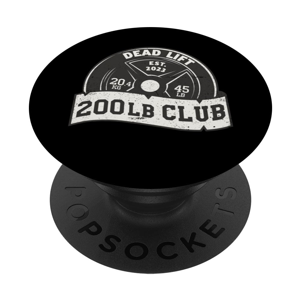 200 Lb Pound Club Dead Lift Bench Press Squat Train Women PopSockets Standard PopGrip