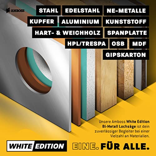 Lochsäge 68 mm - Amboss Bi-Metall (inkl. 6-kant Standard-Aufnahme) ideal für Hohlwanddose, LED-Spot, Steckdose in Gipskarton/Holz – Ansicht 6