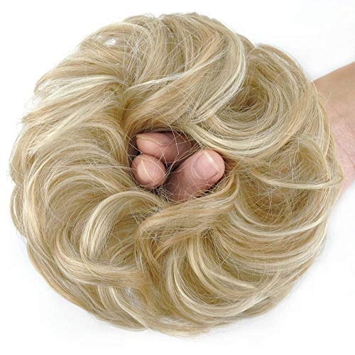 Leeons Messy Bun Hair Piece Thick Updo Scrunchies Hair Extensions Ponytail Hair Accessories for Women Ladies Girls(#18H613)