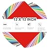 TECKWRAP 50 Pack 12" x 12" Permanent Adhesive Vinyl Sheets 48 Assorted Colors (Glossy & Matte) with 2 Transfer Tape for DIY Crafting, Decor Sticker Compatible with Cutting Machines #1