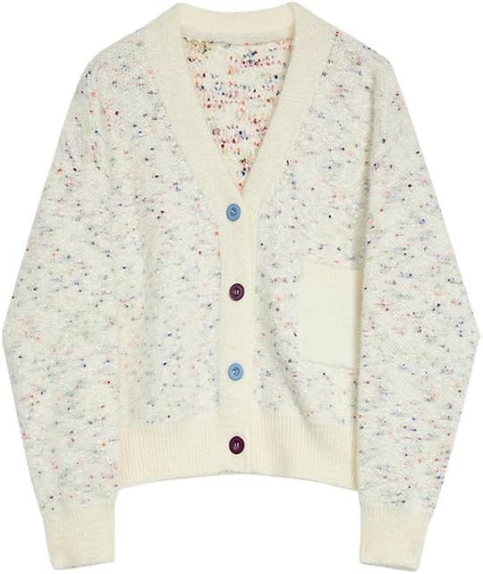 Autumn/Winter Elegant Simple Dot Cardigan Mori Girl Sweater V-Neck Long Sleeve Pullover Korean Casual Streetwear Sweater
