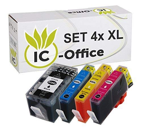 Cartouches d'encre Jeu Compatible Compatible avec HP 920XL 920 XL - (1) 4 Jeu Cover