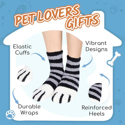 Image of Fuzzy Socks for Women - Fleece Sleep Soft Cozy Animal Socks, Christmas Stocking Stuffers