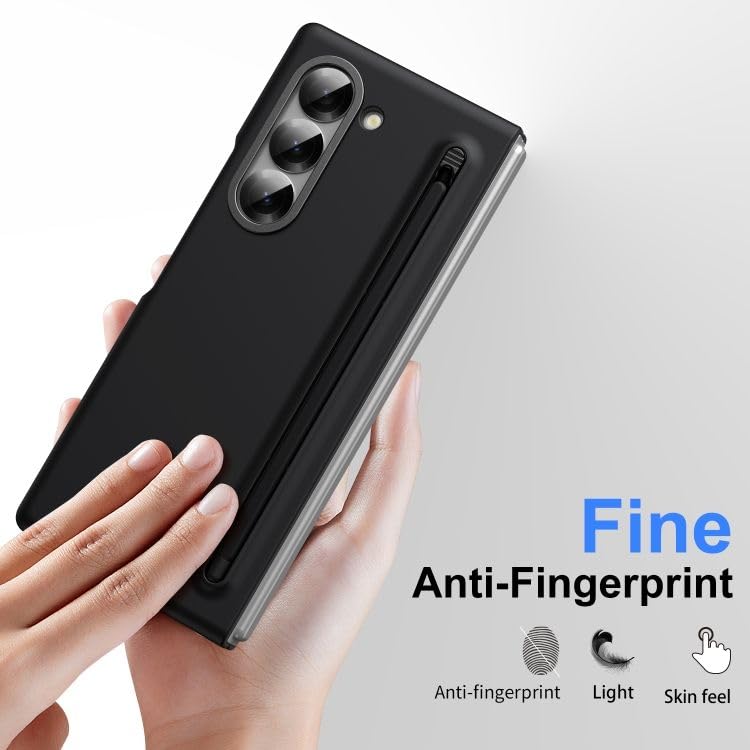 Image of amazon basics S Pen Slider Case for Samsung Galaxy Z Fold 7 - Premium Hinge-Free One-Piece Armor, Integrated Stylus Slider, Matte Black