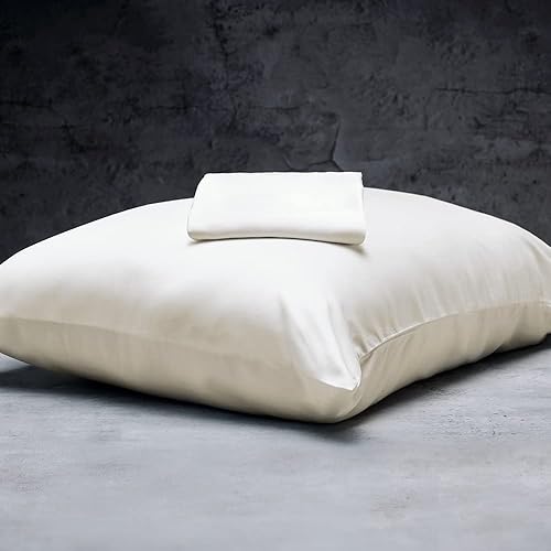 LUXOME Juego de funda de almohada 100% viscosa de bambú (King)  400 hilos  Absorbe la humedad  Cierre de sobre  Rubor