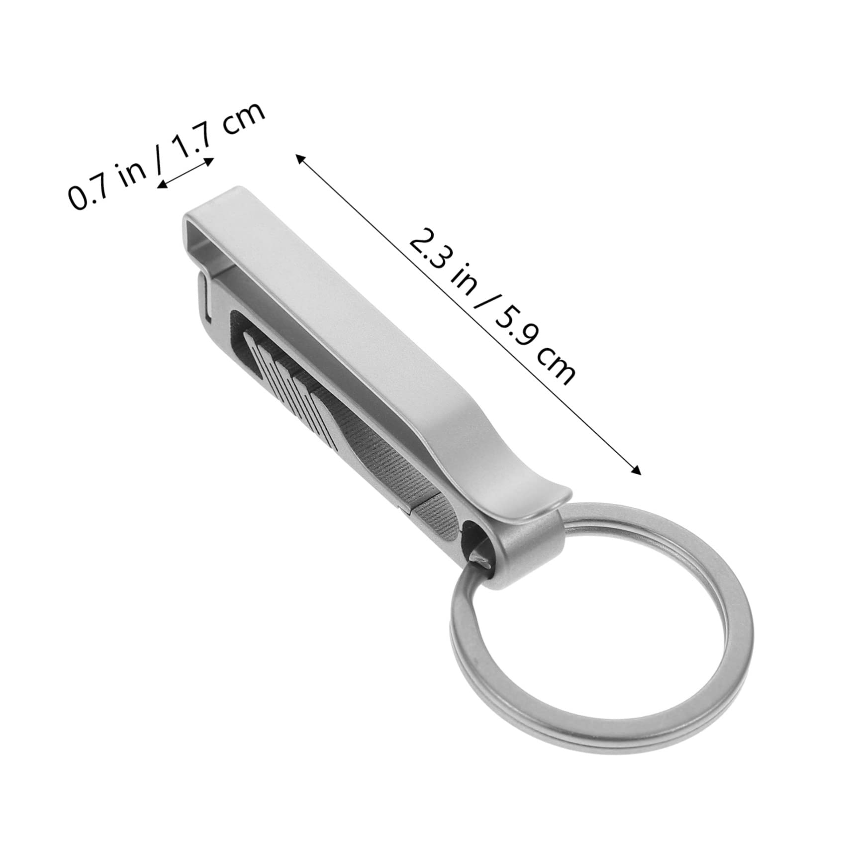 Sosoport Titan Schlüsselanhänger Karabiner Clip Aus Titanlegierung Leichter Karabinerhaken Mit Sicherer Klickfunktion Duty Gürtel Zubehör Für Männer Tragbarer Schlüsselring Für Taschen Und Gürtel