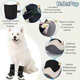 Hundeschuhe Pfotenschutz [4 Stück], Wasserabweisend & Atmungsaktiv, rutschfeste Sohle & Reflektierender Klettverschluss - Für Klein/Mittel/Großhunde | Hochschaftige Outdoor Hundestiefel (6#)