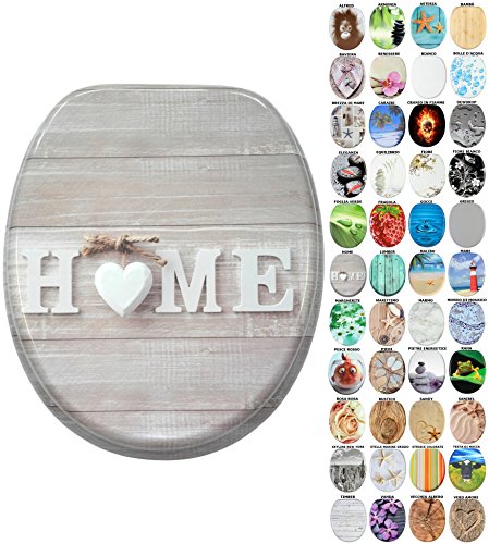 Sanilo Sedile WC con chiusura ammortizzata, grande scelta di belli coprwater da legno robusto e di alta qualità (Home)