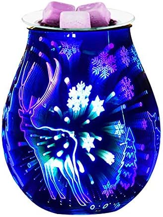 SOOTOP 3D Aromatherapy Wax Burner Oil Lamp, Touch Sensitive Star Firework Effect Night Light Machine - Electric Oil Burner - Wax Melter - Amazing Scents To Fill Your Home