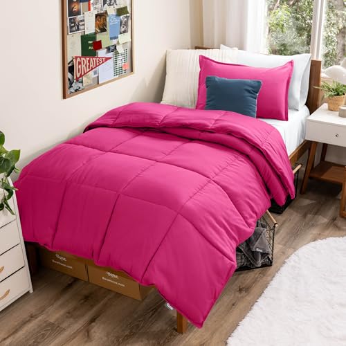 Bare Home Kids Comforter Set - Twin/Twin Extra Long Size - Ultra-Soft - Goose Down Alternative - Premium 1800 Series - All Season Warmth (Twin/Twin XL, Pink)