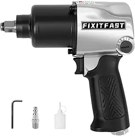 Chave de Impacto Pneumática 1/2", Martelo Duplo, 680 Nm de Torque, 7000 RPM, Leve e Durável para Reparo Automotivo e Montagem Industrial, para Mecânicos e Profissionais