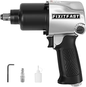 FINYQBET Chave de Impacto Pneumática 1/2", Martelo Duplo, 680 Nm de Torque, 7000 RPM, Leve e Durável para Reparo Automotivo e Montagem Industrial, para Mecânicos e Profissionais