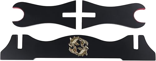 Miniatura 5 de Soporte de espada de terciopelo japonés acolchado Katana Stand Samurai Display Rack Soporte Todo Tanto Espada yin y Yang 1 Nivel