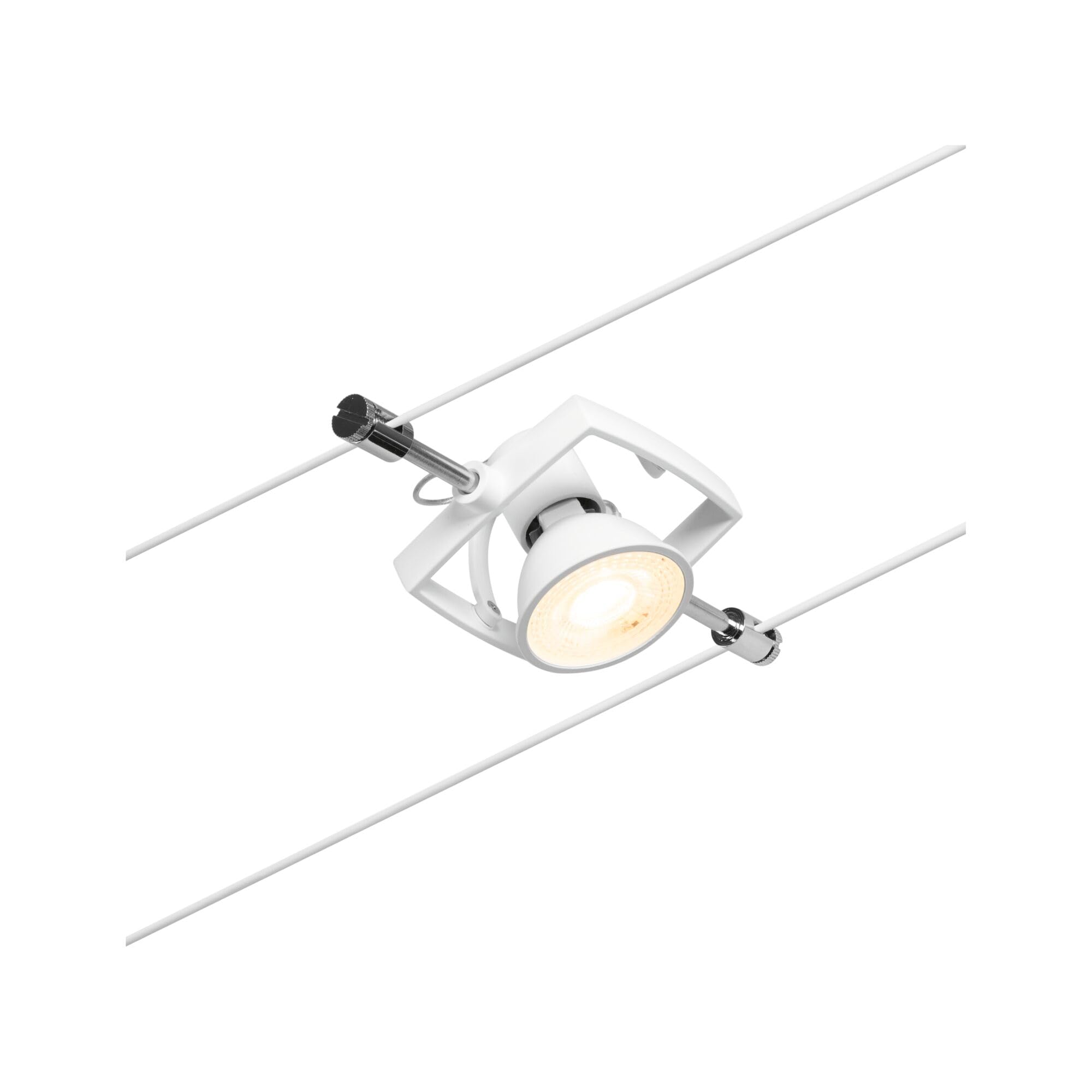 Paulmann 94432 CorDuo Set Système de Câbles Mac II DC 5 x 10 watt max, Éclairage Extensible Blanc Mat Câble Matière Plastique GU5,3 Système de Câbles sans Ampoules