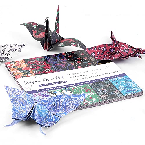 Origami Paper Kit Double Sided 100 Sheets 10 Colors 6 Inch Square Easy Fold Arts Crafts Diy Handwork Origami Papers Beginner Flowers #TOP1