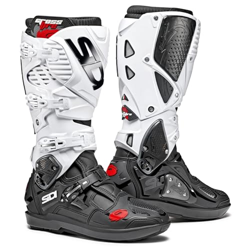 Image of SiDI | Offroad Motorcycle Boots, Professional Motocross Boots for Men CROSSFIRE 3 SRS, Adjustable and Replaceable Buckles, Flex System, Hyper Extension Block