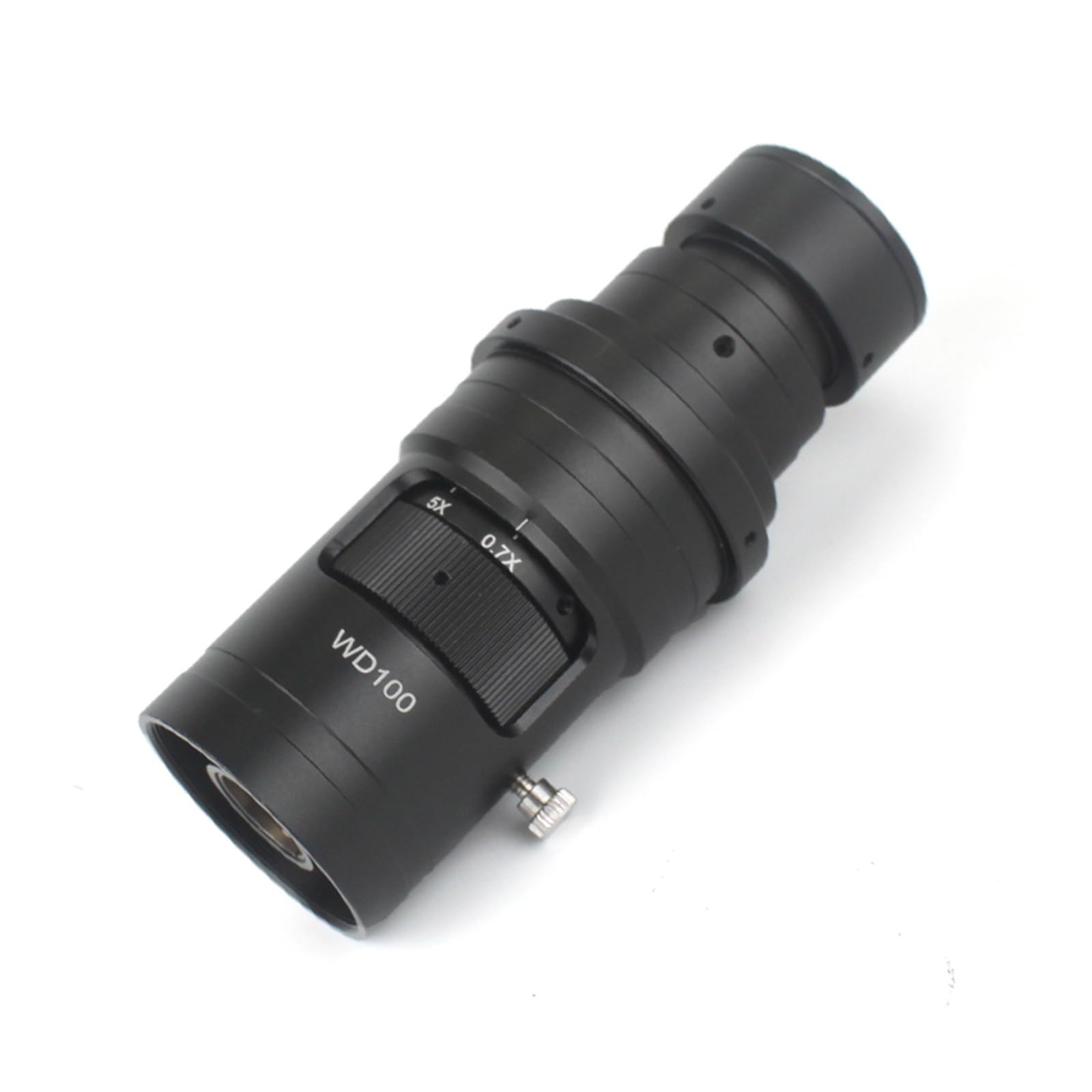 Edede Wd100 Microscope Lens, 10X- 200X 0.7X-5X Adjustable Magnification C Mount Zoom Lens Industrial Video Microscope Camera