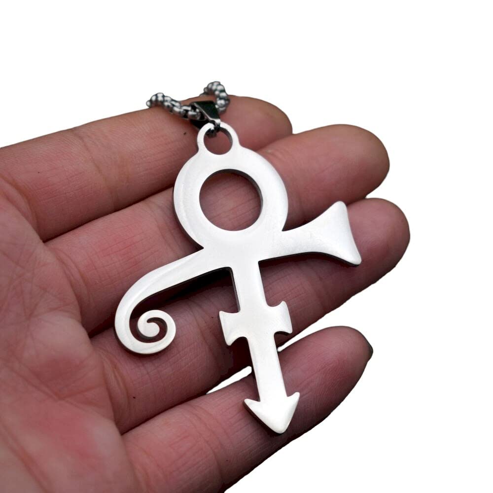 ★MIDNIGHT MOMENT.★ love symbol necklace silver Amazon.com: Stainless Steel Prince Symbol Necklace Love