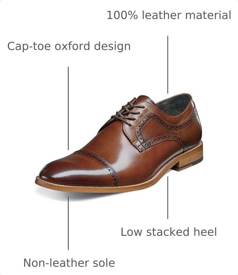 Image of STACY ADAMS Men's Dickinson Cap-Toe Lace-up Oxford