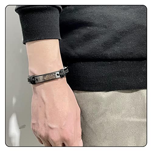 Image of Fashion Cross Tag Bangle Adjustable Leather Cuff Wristband Drawstring Rope Bracelet