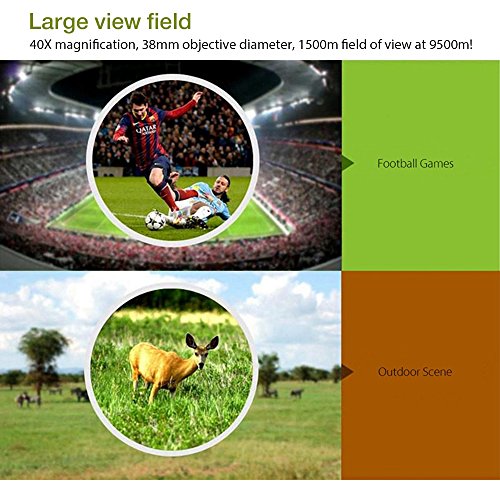 Kit de clipe de lente para câmera celular, universal, 40 x 60 HD, telescópio monocular, lente de tel