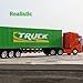 Gemini&Genius Transport Vehicle Toy, Heavy Duty Alloy Transport Truck, Realistic Vehicle, 1:50 Scale Diecast Trailer, Toy Trucks for Kids (Detachable Container Truck)