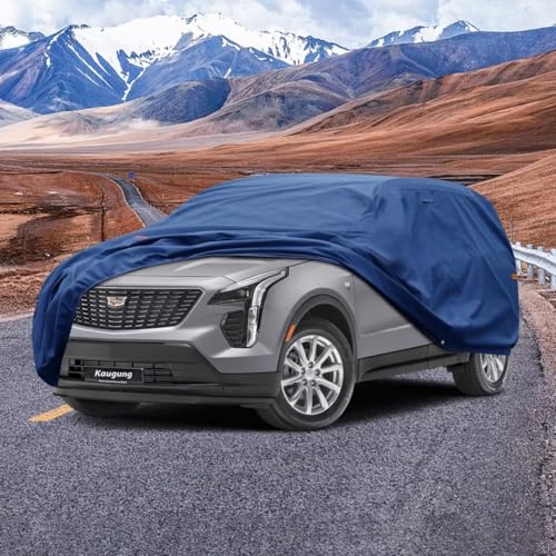 Image of Kaugung Heavy Duty SUV Cover Custom Fit for Cadillac XT4 (2018-2025),SUV Car Cover Waterproof All Weather with Anti-Theft Lock,Sun, Rain, Dust & Snow Protection.(USA Warehouse,Within 3-7 Days)