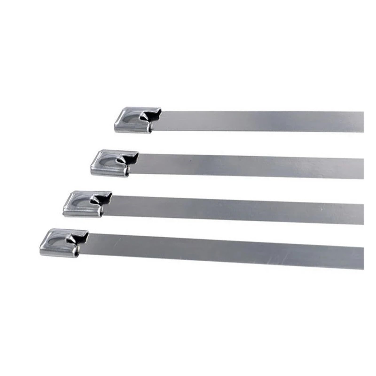 LYVQZPWLRcâble en acier inoxydable, Lot de 100 serre-câbles autobloquants en acier inoxydable 304 de 4,6 mm, robustes et polyvalents, for échappement(4.6x100mm)