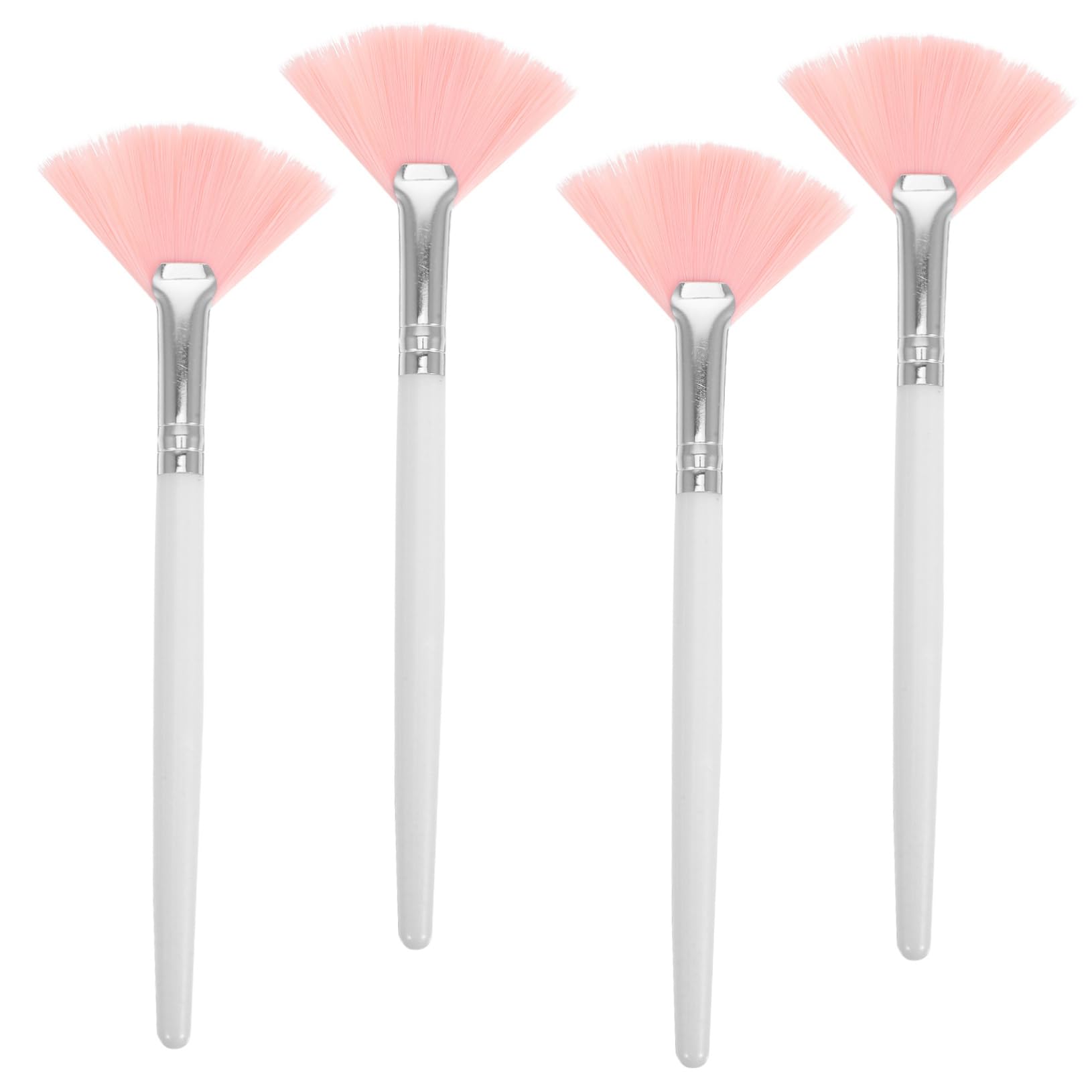 Didiseaon Beauty Tool Brush Set 4pcs Fan Shape Makeup Brushes Blush Mascara Fan Blending for Professionals