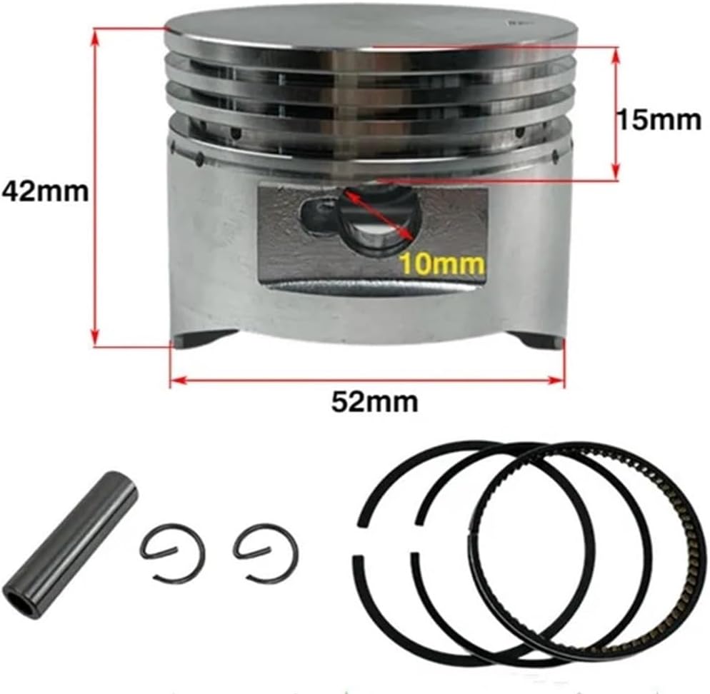 52mm Piston Kit Suitable for G100 G100K2 Four-Stroke 25HP EX1000 Generator