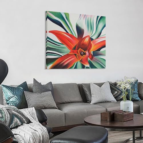 Toile feuilles O'Keeffe 40x40cm pour mur vide - 3