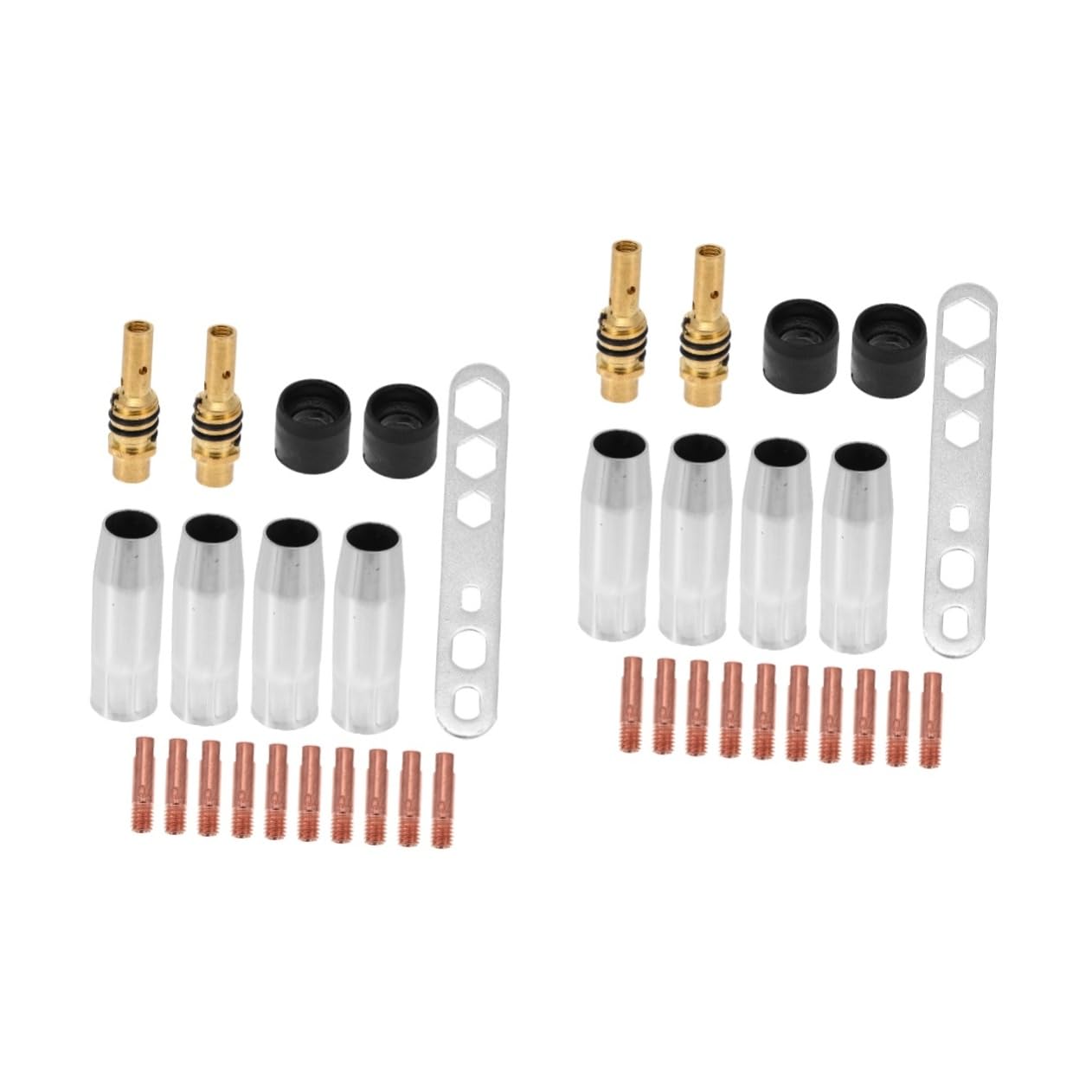 Kit accessoires de soudure Mig Mipcase en cuivre robuste pour buse de torche 38 pièces