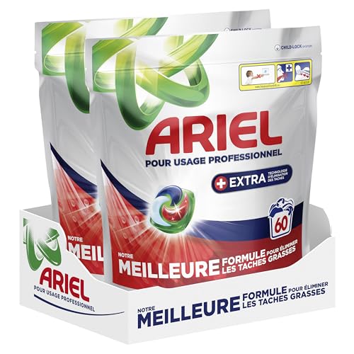 Ariel Professional Capsules de Lavage All-in-1 Original 120 lavages (60x2), Efficace sur tous les types de taches de graisse
