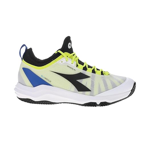 Diadora Speed Blushield Fly 4 + Clay Men's Tennis Shoes - Size 11 - White/Black/Deja Vu Blue